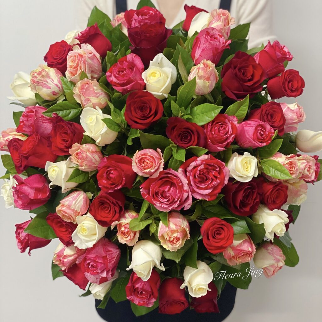 70 fleurs roses