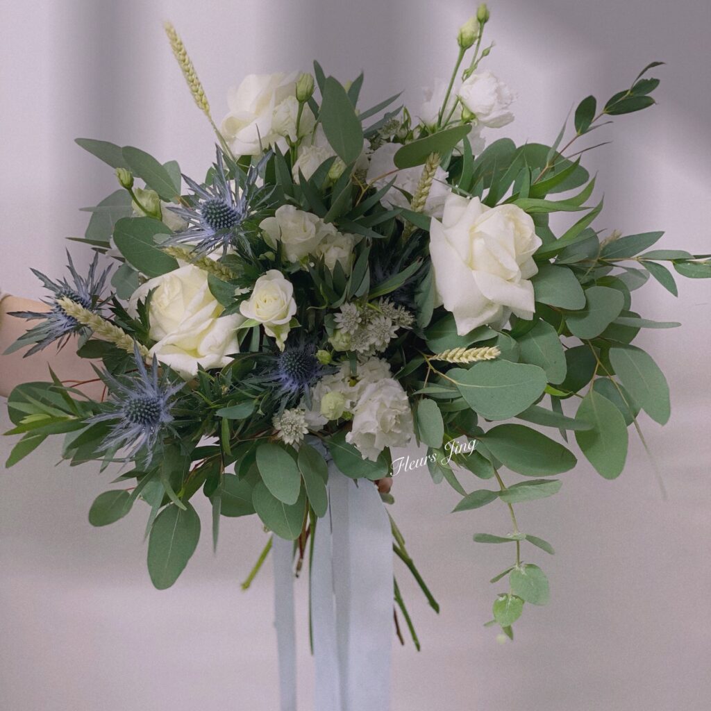 bouquet mariée champêtre rose