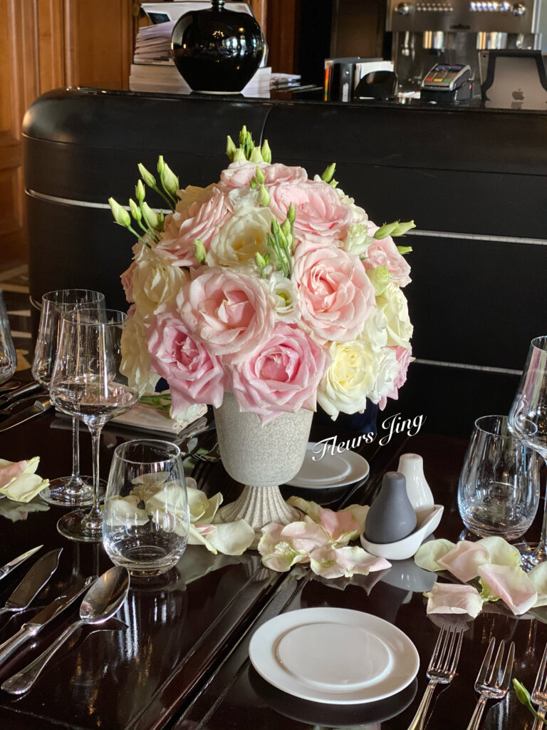 centre de table rose